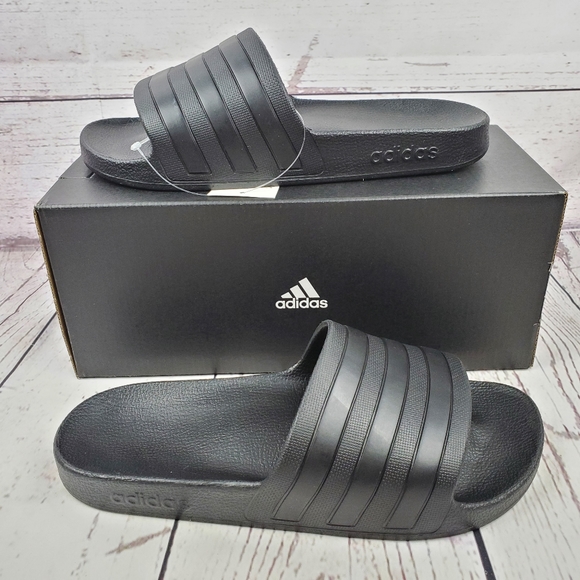 adidas adilette aqua slides black